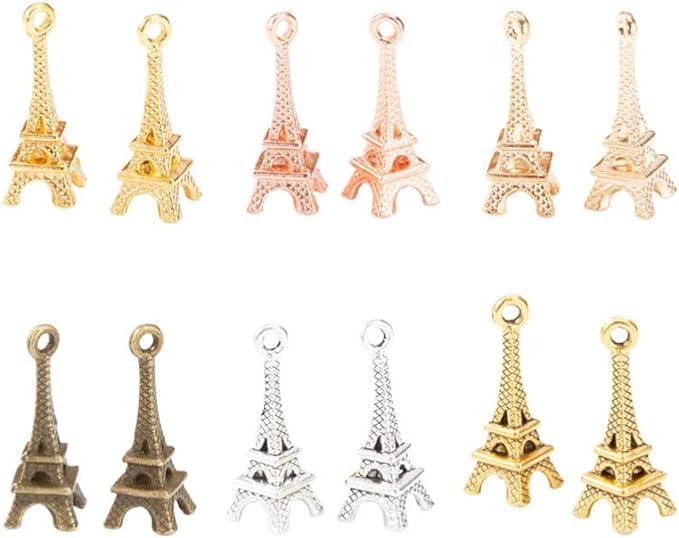 Breloques Tour Eiffel pour fabriquer 60 bijoux uniques sans manquer de pièces