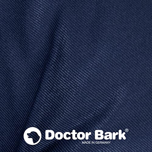 Doctor Bark Hundekorb rund, Hundebett für größere Hunde, Kuschelbett mit flauschigem Wendekissen, orthopädisch, waschbar bis 95°C (L - 60x50 cm, Königsblau)