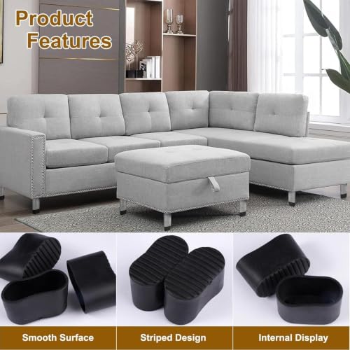 Protectores antideslizantes de patas para muebles de terraza, patio y zonas de exterior 6