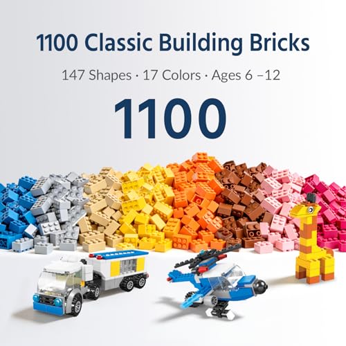 Image of FUN LITTLE TOYS 1100 PCS Building Blocks for Kids 6-12 Bulk Bricks Set