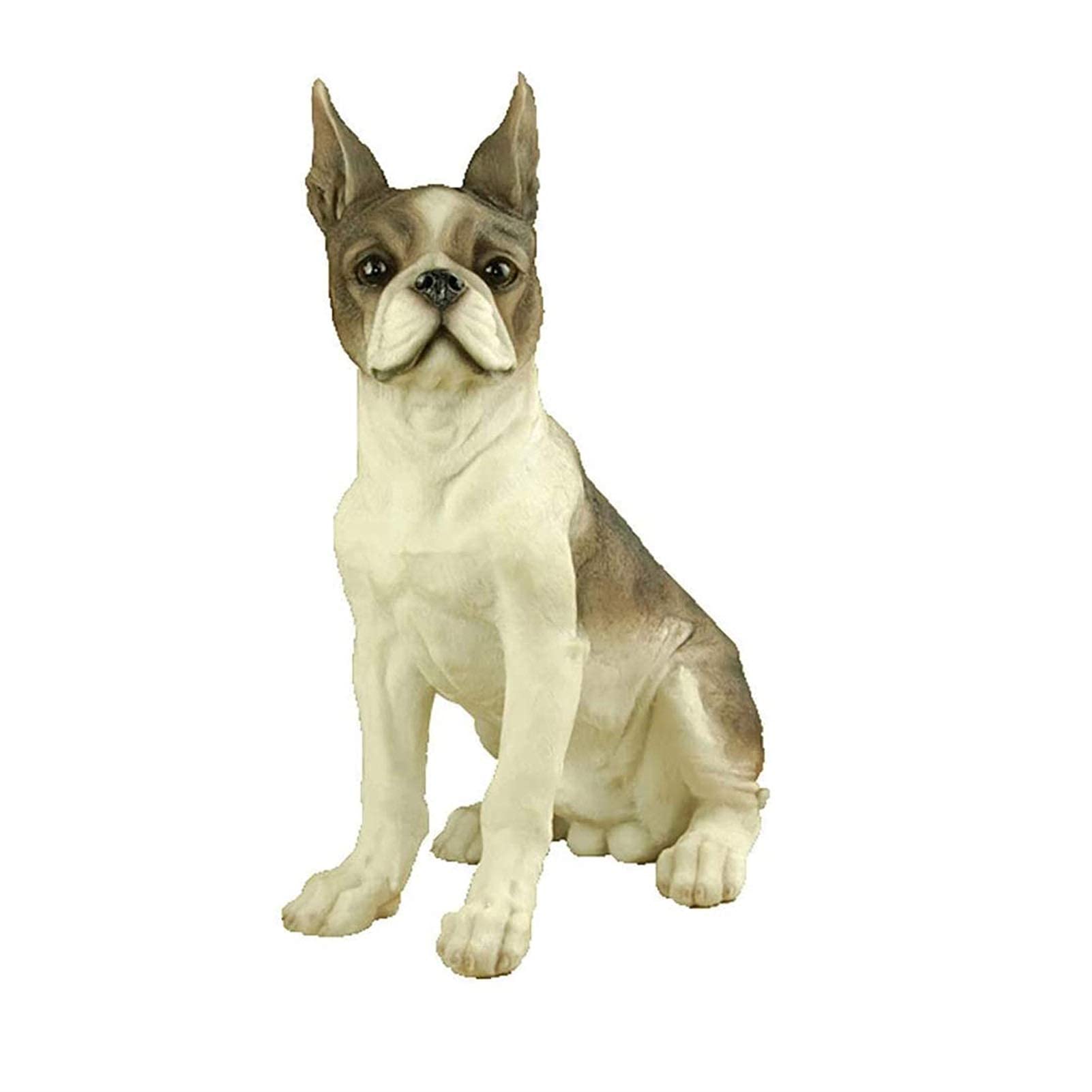 Ozdoby ogrodowe na zewnątrz Ozdoby ogrodowe do domu Symulacja Posąg psa Rzeźba zwierząt Ozdoba ogrodowa Żywica Siedzący Boston Terrier Pies Wróżka ozdoby ogrodowe