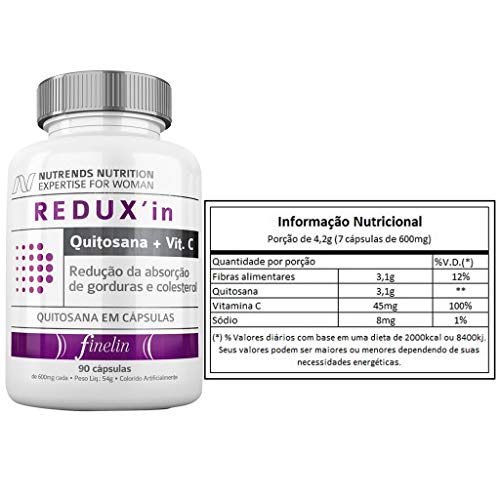 Quitosana + Vit. C Redux'in 90 cápsulas, Nutrends