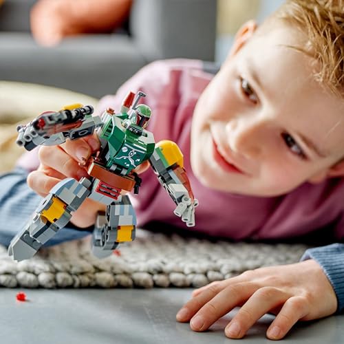 75369 Star Wars Mech di Boba Fett, Giocattolo Action Figure da Costruire con Blaster Spara-Bottoncini e Jetpack, Giochi da Collezione per Bambini e Bambine da 6 Anni in su - Lego - Immagine 5