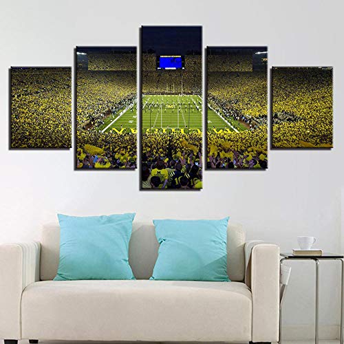 Tableau stade 5 pièces déco murale salon et bureau grand format - 2