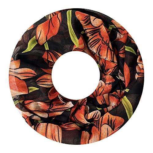 Lina & Lily Tulip Print Infinity Scarf for Women, Fashion Floral Lightweight Scarf for All Seasons4