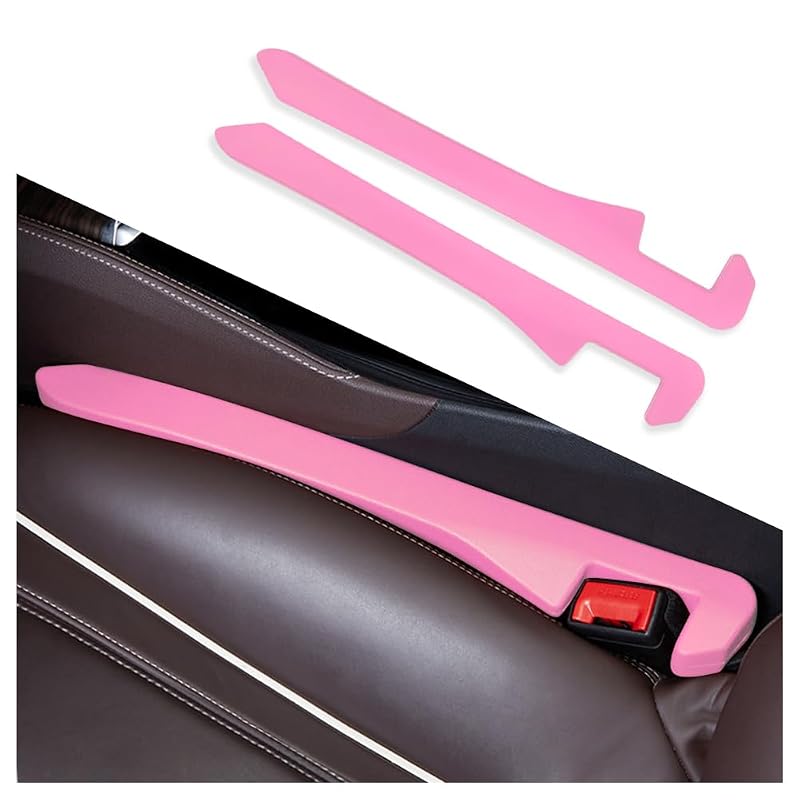 Preenchedor de Vão Lateral do Banco Automotivo IHOTDER em Material com Textura de Couro Rosa, Kit com 2 peças