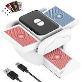 Automatischer Kartenmischer, Kartenmischmaschine Elektrisch mit 2600mAh wiederaufladbarer eingebauter Batterie, 1-2 Decks,elektrische mischmaschine karten für Kartenspiele, Texas Hold'em, Poker, Heimk