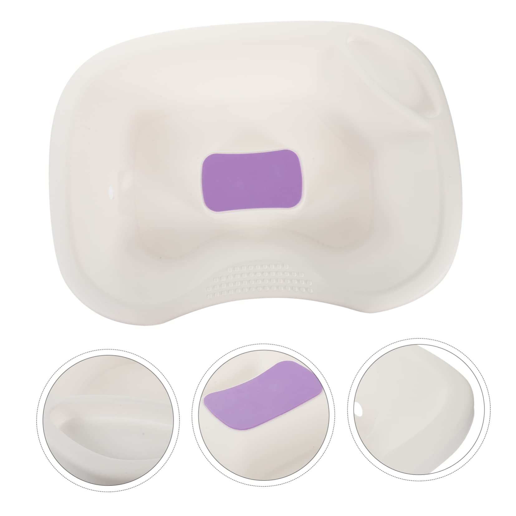 Housoutil Shampoo Hair Portable Soeaker Portable Wash Sink Bedside Wash Basin Bath Sink Camping Wash Basin Camping Sink Portable Sink Bathtub Trays Plastic White The Bed Elder Conditioner