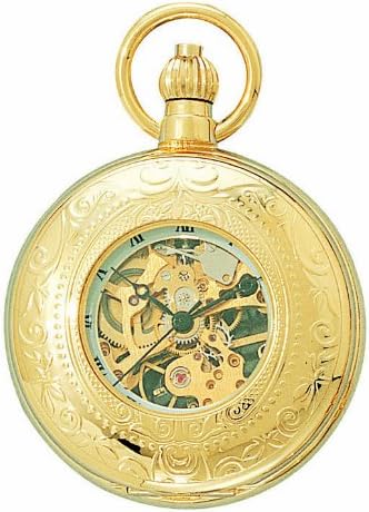 212 Main Charles-Hubert- Paris Brass Gold-Plated Mechanical Hunter Case Pocket Watch #