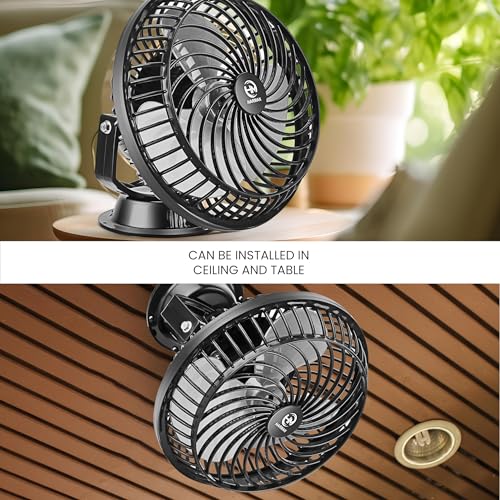 Image of HM Premium 9 inch Premium Cabin Fan 225 MM | Ultra High Speed 3 Blade Fan | 3 in 1 Multipurpose (Wall Fan | Ceiling Fan) | 1 Year Warranty |