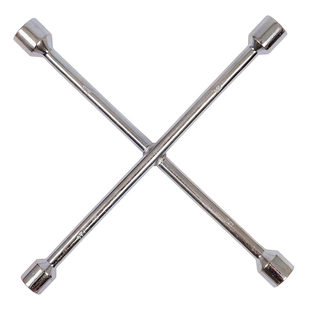 Dapetz ® 4 Way Universal Sockets Cross Wheel Nut Wrench, Wheel Brace 17 19 21 23mm Car Brace Spanner Labor-Saving Ideal for Car Tyre Repair Common Hexagonal