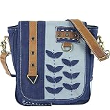  Sunsa Damen Messenger Bag Umhängetasche Handtasche, aus Canvas/Baumwolle & Leder. Große Crossbody Tasche Schultertasche, Geschenkideen für Frauen/Mädchen, nachhaltige Produkte 52472