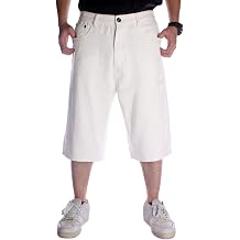 Enrica Mens Baggy Jorts Casual Loose Fit Hip Hop Skateboard Denim Shorts