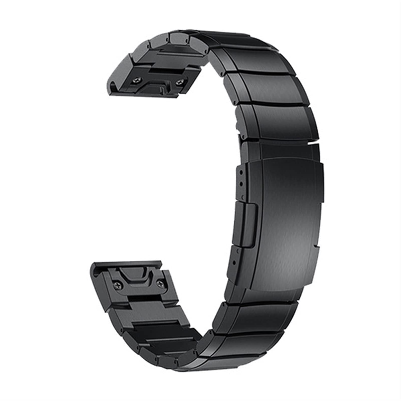CZKE Watchband Strap For Garmin Fenix 7 7X 7S 6 6X Pro 5 5XPlus 3HR Quick Release Stainless Steel Watch Easyfit 26 20 22MM Wrist Band (Color : Black, Size : 20mm Fenix 5S 6S Pro)