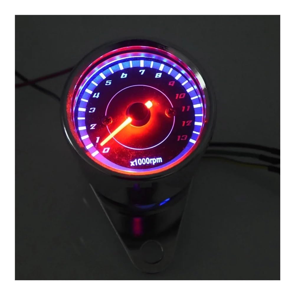 Moto Contagiri doppio Contagiri per motocicletta con retroilluminazione a LED, indicatore contagiri 13000 giri/min per Harley DC 12V