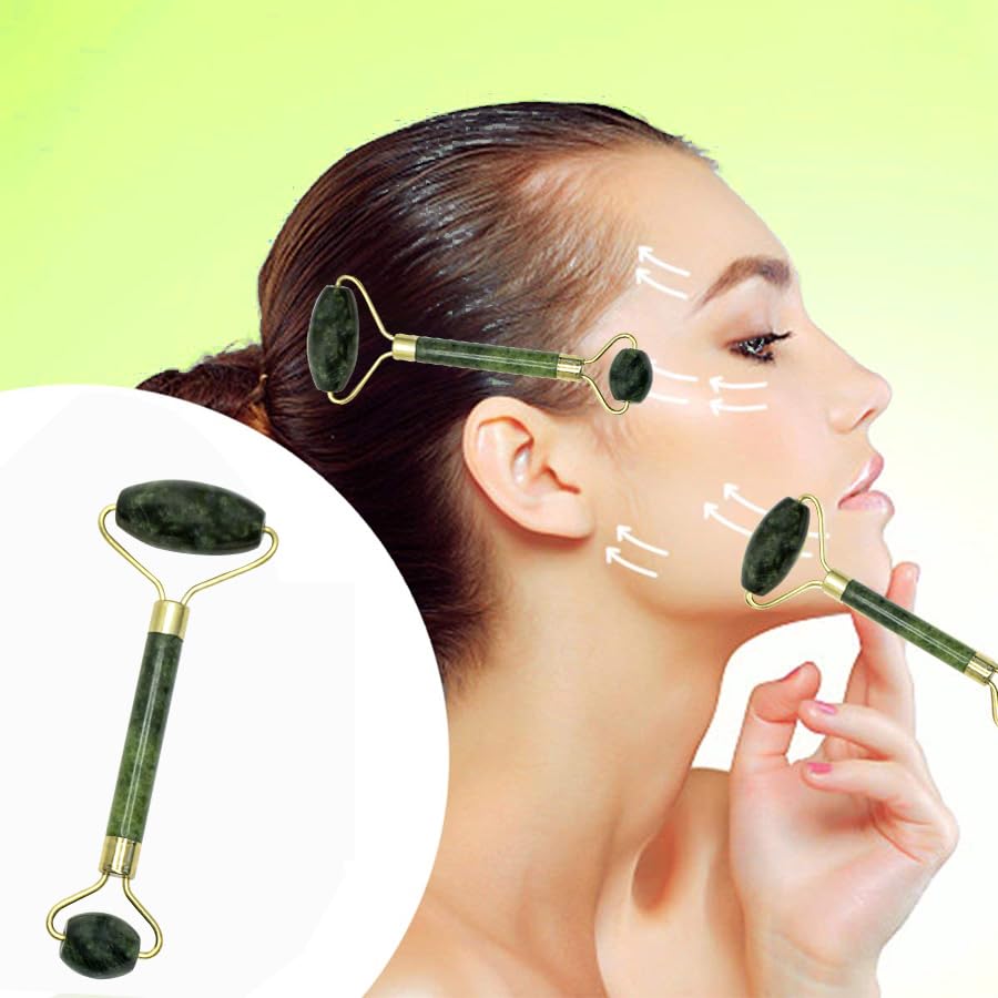 BRONSON PROFESSINAL | Anti Aging 100% Natural Jade Stone Roller | Massager With Tool for Face and Body Massager(Geen) - Image 5 thumbnail