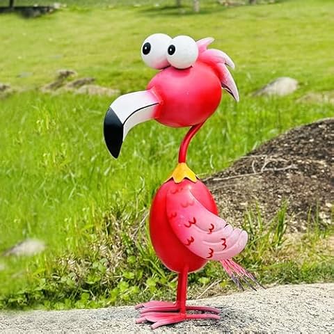 Kircust Metal Flamingo Garden Statue Cover