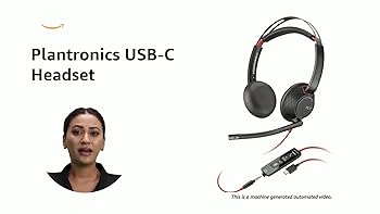 Plantronics Blackwire 5220 USB-C Wired On Ear Headset with