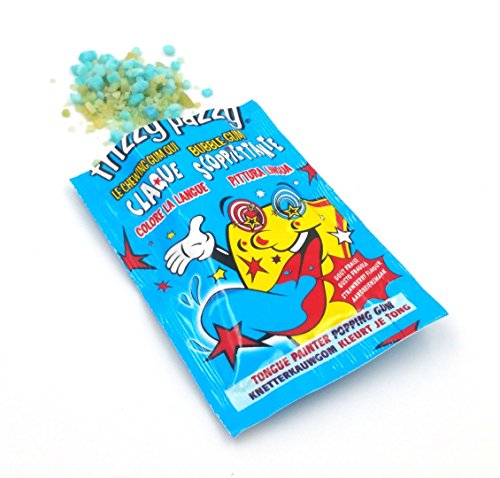 Lot 50 sachet Frizzy Pazzy Bleu - Chewing Gum Goût Fraise - 267