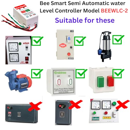 Image of Bee Smart semi automatic water level controller Manual on auto of use 30 A Relay model BEEWLC-2(Pack of 2)