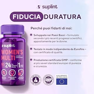 Multivitaminico Completo Donna Alta Potenza - Complesso A-Z con Vitamina B6, Ferro, Zinco & Vitex - 60 Capsule - Integratore Multivitaminico Premium con Multivitamine e Minerali