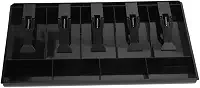 Gaveta de dinheiro, preto e branco (opcional), caixa registradora de plástico removível portátil para pequenos itens para troca solta (preto)