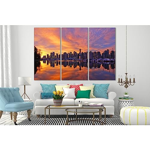 Impression sur toile coucher de soleil ZELLART paysage urbain poétique