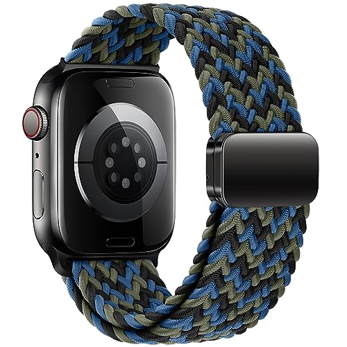 Image of Qimela Sport Loop Compatible with Apple Watch Band 38mm 40mm 41mm 42mm 44mm 45mm 46mm 49mm for Women Men,Magnetic Strap Stretchy Braided Wristband for iWatch Series 11 10 9 8 7 6 5 4 SE Ultra 3 2 1