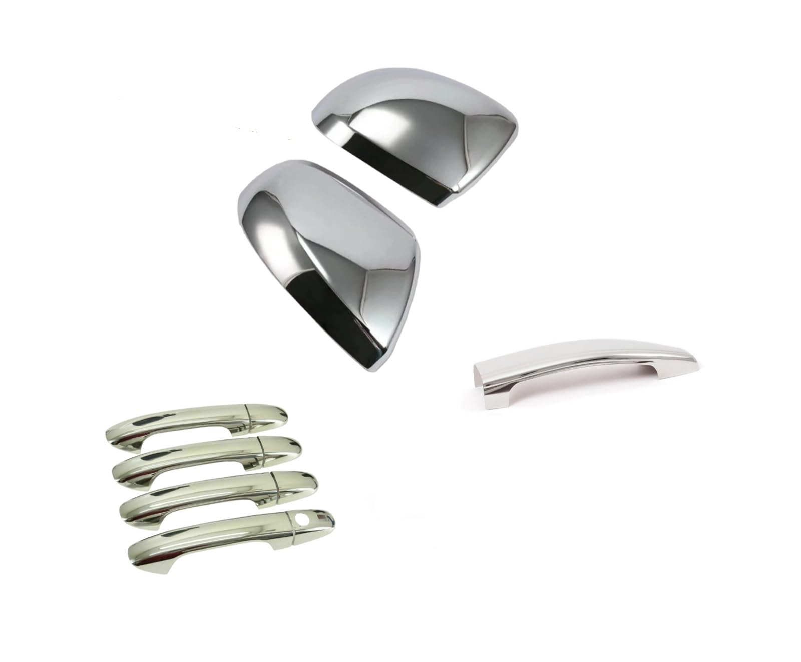Coques de rétroviseur Mercedes Vito W447 et poignées en acier chrome dès 2014