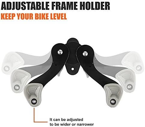 Ibera Horizontal Bicycle Bike Wall Mount Hanger, Bike Hook Holder Storage Rack For Indoor Storage, Black