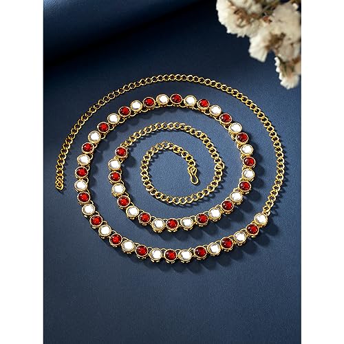 Image of Peora Traditional Ethnic Necklace & Jewellery Set Gift for Women