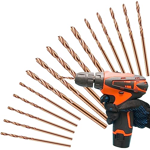 Mudder 15 Pcs 1/16" 1/8" 5/64" Drill Bit M35 High Speed Cobalt Drill Bit