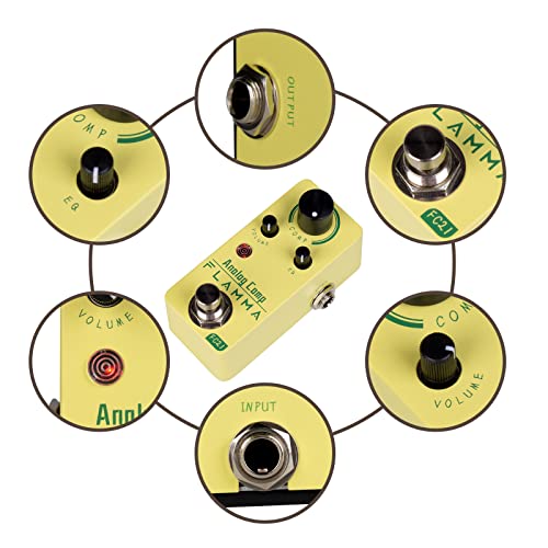 Flamma Fc21 Compressor Pedal Electric Guitar Effects Pedal Classic Optical Compressing Effect True Bypass #TOP6