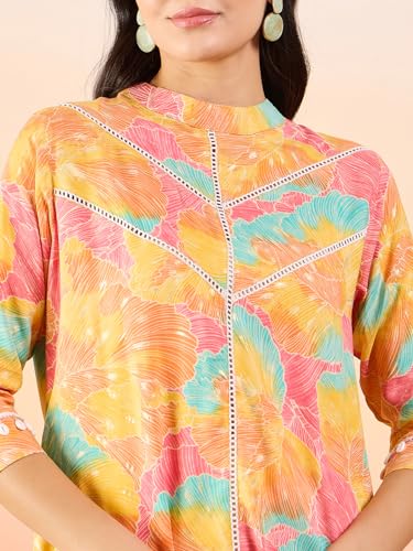 Image of Modeve Women Multicolor Banded Collar Top