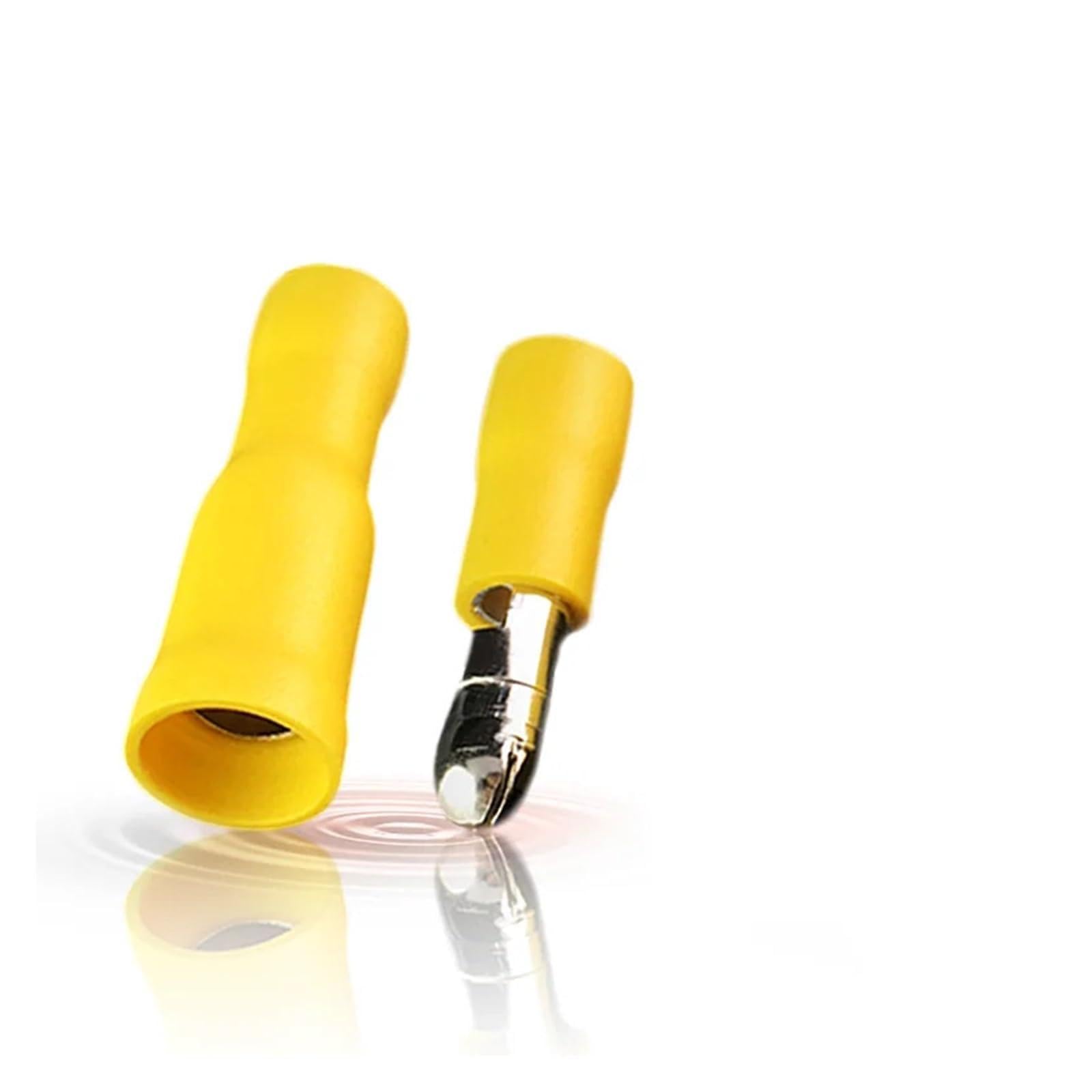 LKHRIPMA 50pcs Yellow Male Female Insulated Connector Crimp Terminals Wiring Cable FRD5.5-195 FRD5-195 MPD5.5-195 MPD5-195