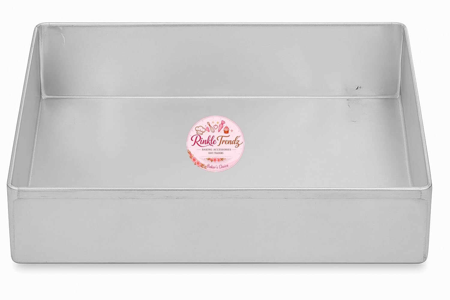 RINKLE TRENDZ Aluminium Rectangle Tray/Sweet Tray/Baking Tray - 5 X 7 X 2 Inches, Silver-image-16