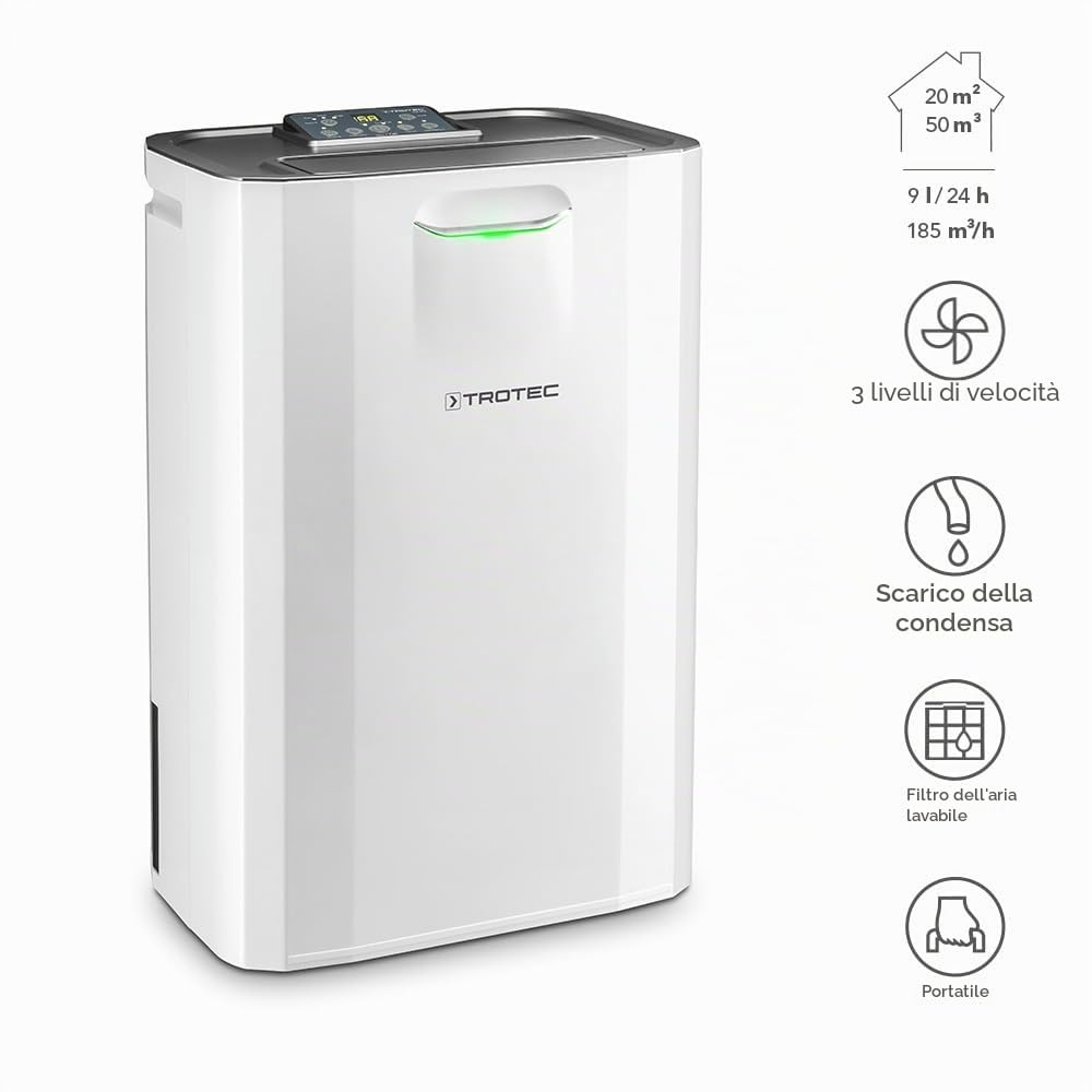 TROTEC TTR 57 E deumidificatore ad adsorbimento, 9 l/24 h