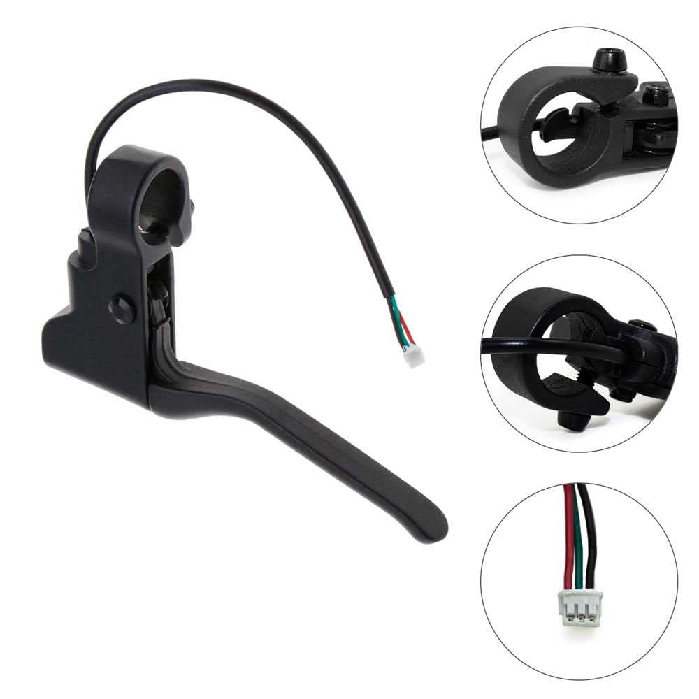 OcioDual Uchwyt hamulca w kolorze czarnym, zamiennik kompatybilny z Xiaomi 1S M365 Pro, zapasowa dźwignia hamulca z lakierowanego na czarno aluminium