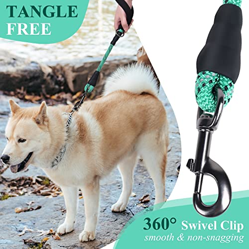 VIVAGLORY Hundeleine Kurz Closerok Kurzführer Hund, Hundeleine Leine mit Gepolstertem Griff & Schlaufe für Joggingleine Hausleine, Kurzführer & Kurzleine für Hunde, 46cm, Türkis
