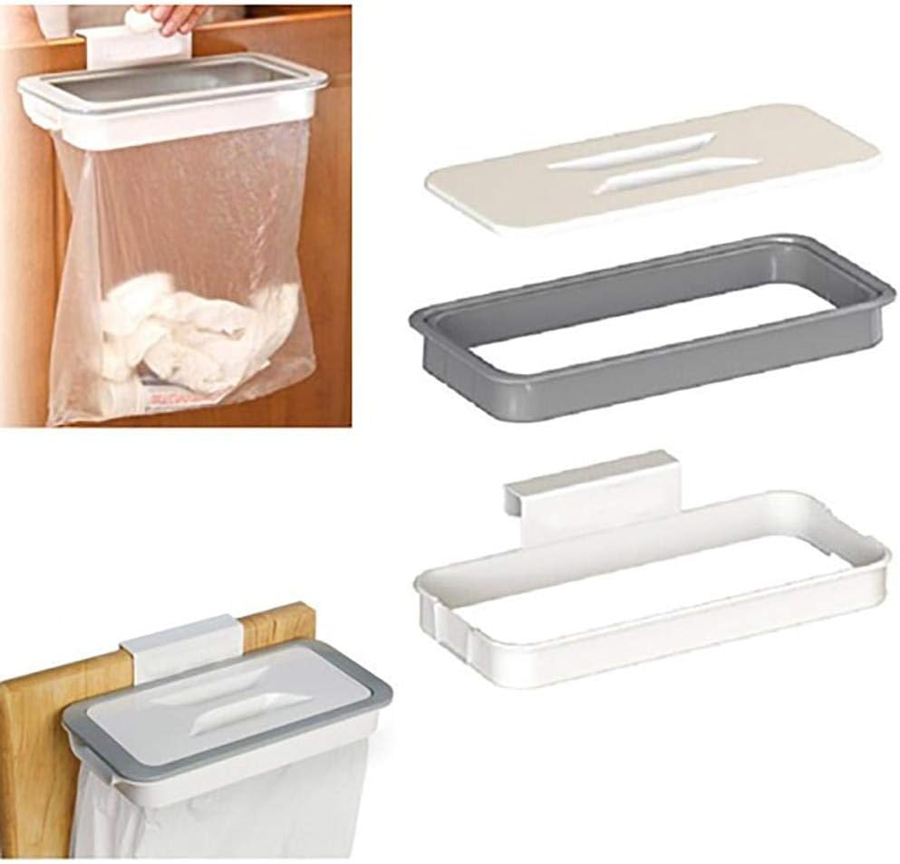 VADOLY Kitchen Cabinet Door Basket Hanging Trash Can Waste Bin Garbage Rack Tool