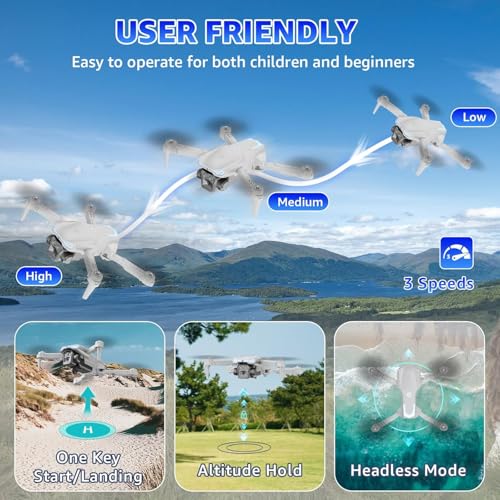 Image of Amitasha S33 GPS Drone 4K 1080p Dual HD Camera with Obstacle Avoidance Gesture Remote Control Flying Drone RC Mode Brushless Motor 2x1800mAh Rechargeable Battery