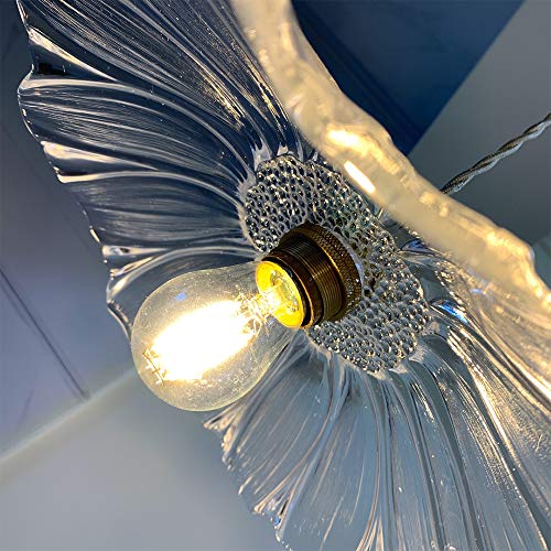Lámpara de araña de cristal LED con detalles de latón acabado artesanal 4