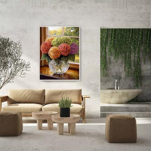 Diamond Painting Fleur 5D grand format 90x120cm avec broderie diamant complet strass - 6