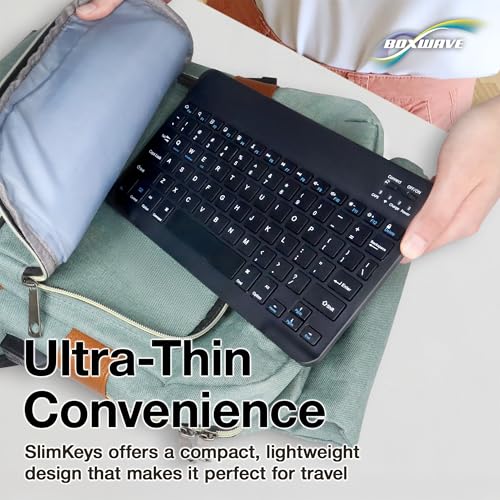 Image of BoxWave Keyboard Compatible with Infinix Note 50X 5G - SlimKeys Bluetooth Keyboard, Portable Thin with Chiclet-Style Keys - Jet Black