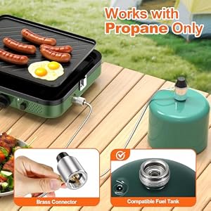 Propane 2-Burner Foldable Camping Stove with Carry Bag, Portable Propane Camp Stoves with Adjustable Burners & Piezo Ignition for Outdoor Cooking, Tailgating, Backyard Gathering(Griddle Not Included) — photo 6 of 6