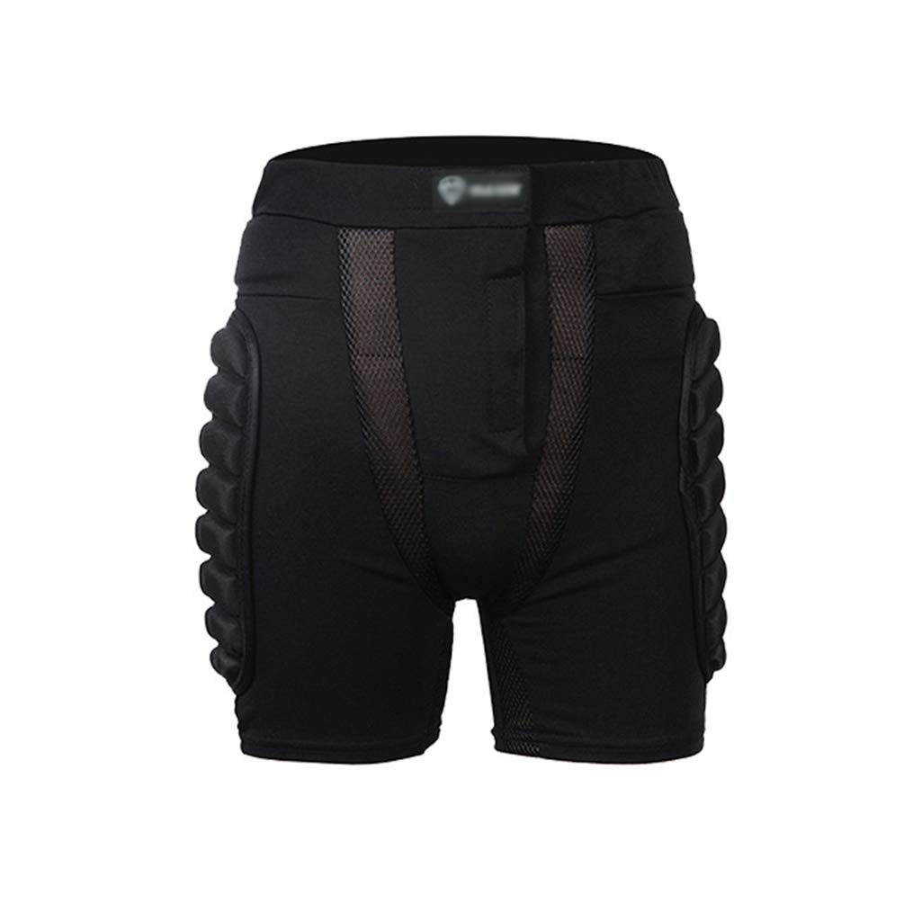 Unisex Confortable Respirant Antichoc Résistant à l'usure Short de Protection, Protection Hanche pour Cyclisme Rouleau Patinage Moto Sport Noir 2XL