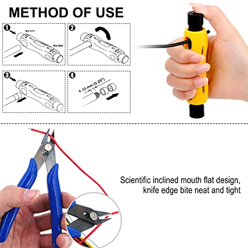 91Pcs Auto Terminal Extractor Removal Tool Kit, Terminal Ejector, Wire Connector Pin Release Extractor, Cable Cutter Pliers; Cable Stripper, Pick Hook Set, Brake Fluid Tester, Car Light Circuit Tester #TOP4