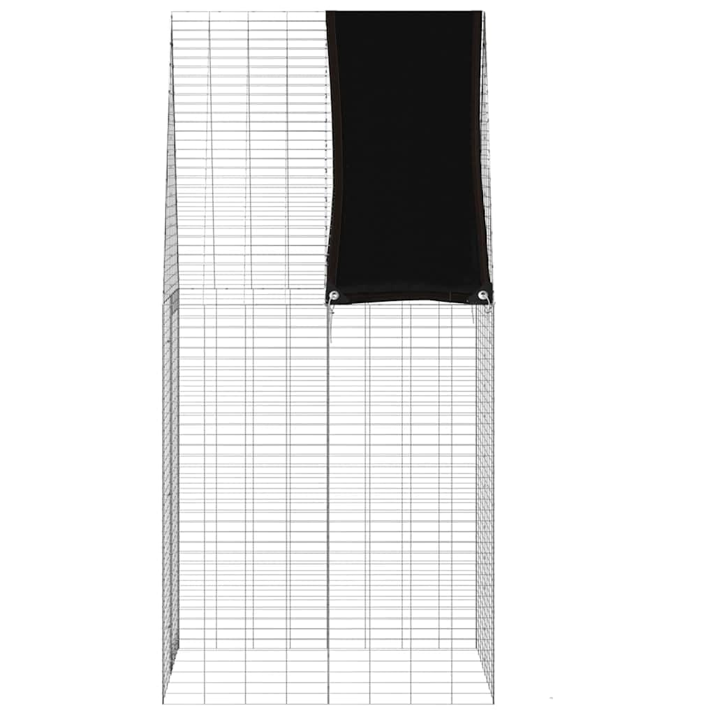 Kleintiergehege 100 x 100 x 210 cm aus verzinktem Stahl für Kaninchen und Meerschweinchen wetterfestes Freilaufgehege für Garten