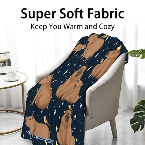 Throw Blanket for Girls Boys - 40x50 Inches Crib Size - Soft Fluffy Cozy Blankets Gift - Black Cute Blanket Throws for Travel, Office