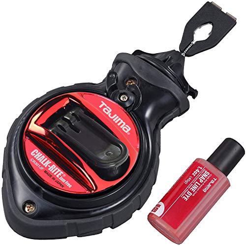 Tajima Chalk Box - Chalk-Rite Jam Free Special Edition Snap-Line with Extra Bold 1mm Chalk Line & Five Gear Quick Retrieval - CR301JF-CP